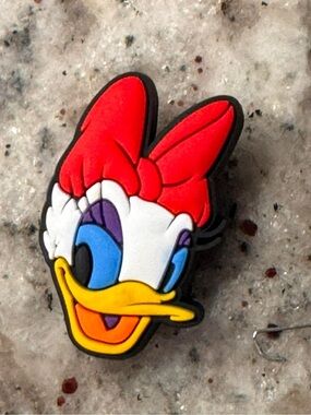 CROCS shoe charm Daisy Duck PVC Shoe Charm - Red Bow, Yellow Beak